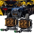 thumbnail image 7 of OZ-USA 4" SD-Series 75W Side-Emitting Amber LED Pod Fog Lights 180° Spot & Flood Beam Pattern DRL for Off-road Utility Trucks RV UTV, 7 of 7