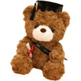 thumbnail image 1 of 2023 graduation bear (black hat), graduation bear doll, stuffed teddy bear, bear, graduation hat, bear, 1 of 5