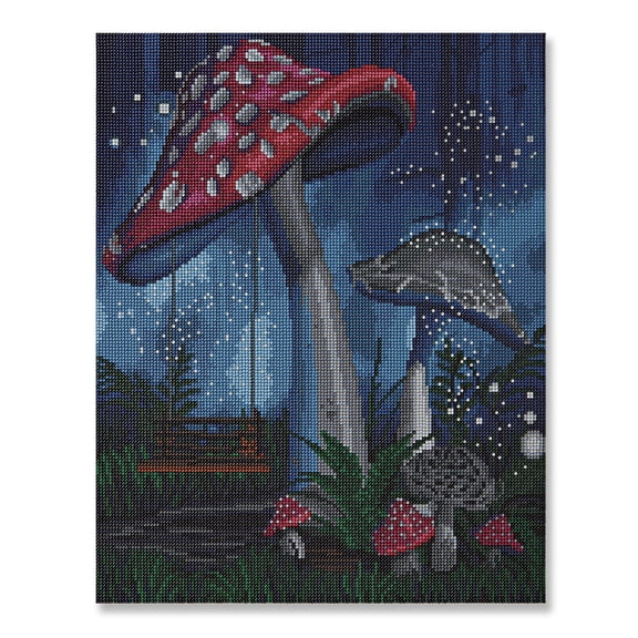 Mushrooms Painting Diamond Art Kit by Make Market – Full Drill with Gems & Tools - 16" x 20" Canvas - 6 Pack