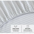 thumbnail image 4 of RUVANTI 100% Organic Cotton Sheets - California king Sheet Sets - 4 Piece Percale Weave Bedding, Crisp, Cooling, Breathable, Soft & Durable, 16" Deep Pocket, Hotel Quality Sábanas - Construction Line, 4 of 7