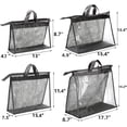 thumbnail image 2 of BTEPSGA 12 Pack Dust Bags for Handbags, Clear Handbag Storage Organizer for Closet, Purse Protector Storage Bag with Zipper and Handle, Hanging Dust Cover Bag for Handbags, 2 of 7