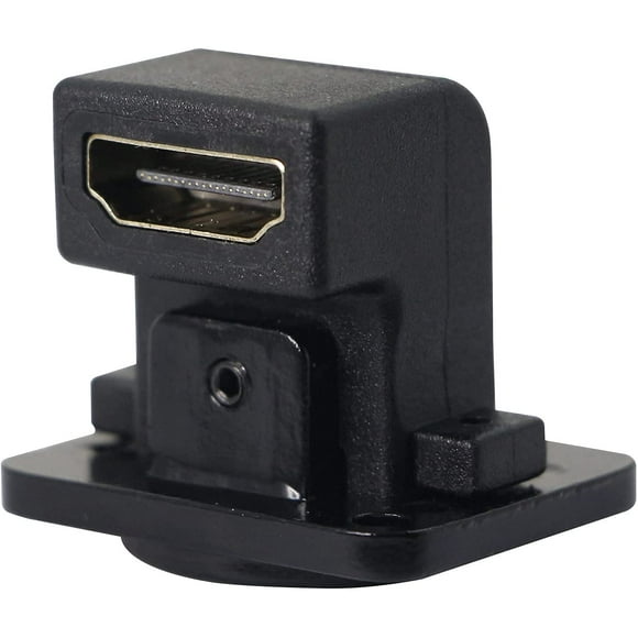 QIANRENON 90 Degree and 270 Degree HDMI Panel Mount Adapter Female to Female Right Angle Connector Converter