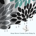 thumbnail image 6 of Simple Petal Shaped Geometric Floral Pattern Shower Curtain 72"x84" ,Bathroom Decorative Shower Curtains Set with 12 Hooks,Modern Waterproof Washable Shower Curtain, 6 of 6