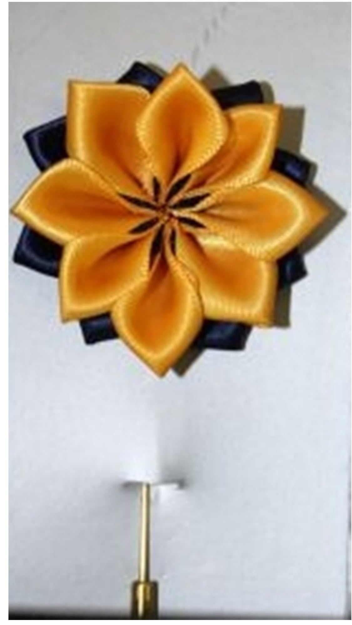 Men's Solid Lotus Flower Lapel Pin Boutonniere For Suit