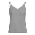 thumbnail image 2 of Vedolay Womens Summer Tank Tops Women's Summer Cute Ruffle Tank Tops Flowy Lined Sleeveless Shirtss,Gray 5XL, 2 of 3