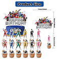 thumbnail image 4 of 30Pcs For Power Rangers Party Decoration Kit – Includes Banner, 16 Balloons,13 Cupcake Toppers for Themed Celebrations, 4 of 4