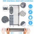 thumbnail image 3 of Expandable Roll Up Dish Drying Rack12-23'',Retractable Dish Drying Rack Over The Sink,Foldable Stainless Steel Dish Drainer for Kitchen,Dishes,Cups,Fruits,Vegetables,Spoons,Forks, 3 of 4