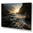 thumbnail image 2 of Designart "Rocky Beach in a Photo I" Nautical & Beach Canvas Art Print, 2 of 5