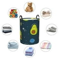 thumbnail image 6 of Goofa Avocado in Space Printed Circular Hamper,Laundry Basket with Handles,Storage Baskets Foldable,Large Capacity Laundry Hamper-Small, 6 of 8