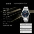 thumbnail image 2 of SKMEI Watch for Men Stainless Steel Waterproof Business Dress Analog Quartz Men's Watch Date Luxury Casual Wrist Watch, 2 of 6