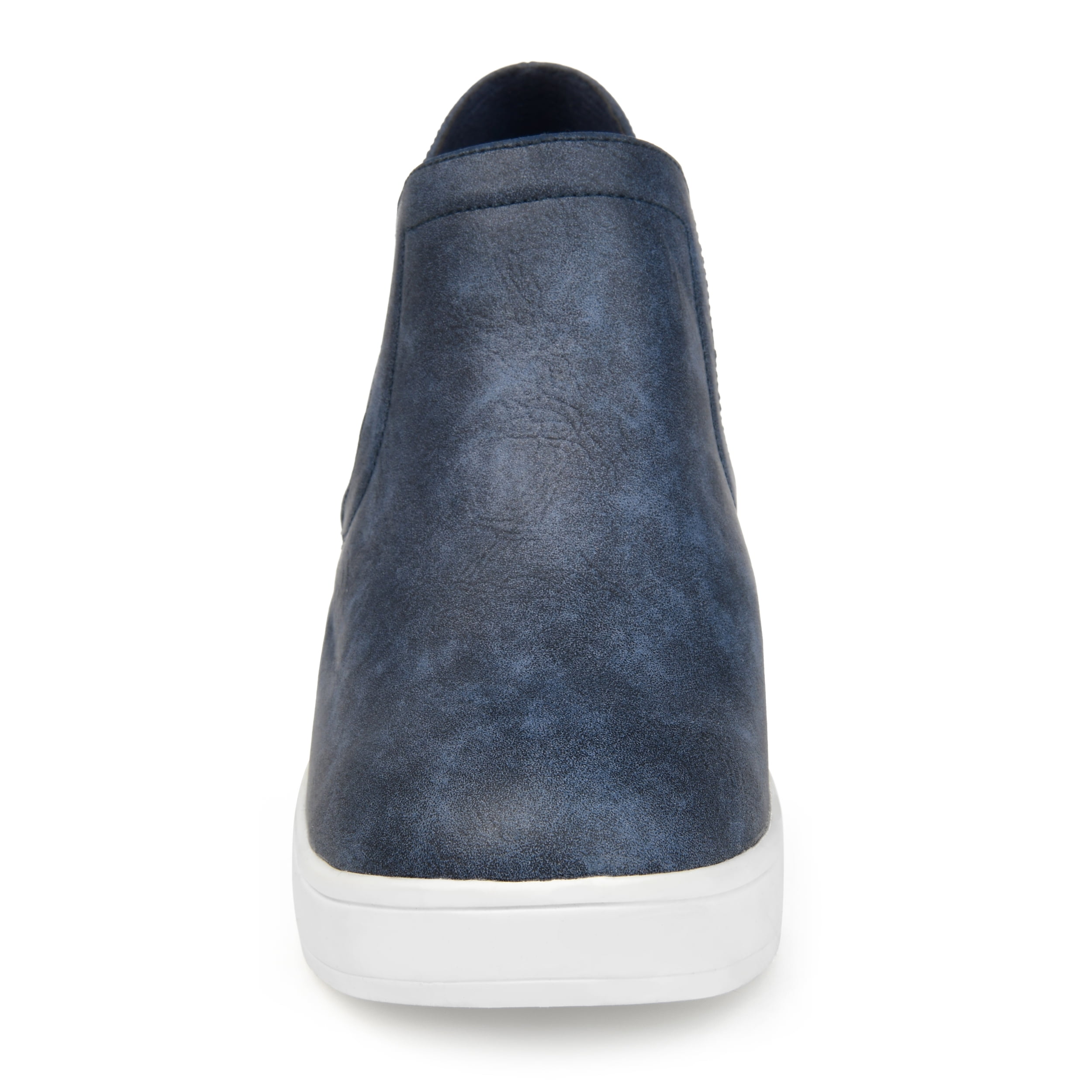 Journee Womens Cardi Round Toe Slip On Wedge Sneakers, Widths Available