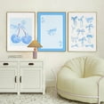 thumbnail image 4 of Blue Hydrangea Wall Art Watercolor Bow Canvas Wall Decor Floral Wall Art Coquette Aesthetic Poster Minimalist Flower Pictures Blue Botanical Prints for Living Room Bedroom 12x16x3 Inch Ready to Hang, 4 of 7