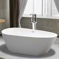 thumbnail image 2 of Vanity Art Acrylic Freestanding Soaking Bathtub with Overflow and Pop-Up Drain, 2 of 4