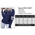 thumbnail image 5 of Womens Casual Sweatshirts Color Block Long Sleeve Sweaters Buttons Henley, 5 of 5