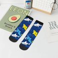 thumbnail image 7 of Fuzoiu Cartoon Shark Print Adult Socks, Crew Moisture-wicking Socks, Unisex Cushion Crew Socks,Casual Sports Ankle Socks, 7 of 7