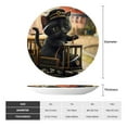 thumbnail image 2 of Gaeub Adorable Kitten On Mini Train Print Ceramic Plate,Dinner Plates,Bone China Decorative Plates with Display Stand,Art Ceramic Ornaments for Wall Hanging Decoration-6in, 2 of 6