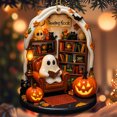 thumbnail image 7 of OIUR Halloween Ghost Ornament Acrylic Ghost-Themed Reading Cooking Painting Ornament Tree Hanging Decoration for Indoor Home Decor, 7 of 7