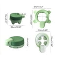 thumbnail image 2 of 3-in-1 Baby Potty Training Toilet, Portable Potty Seat for Toddler Travel, Foldable Baby Potty for Toilet Seat, Children Travel Potty for Indoor and Outdoor(Green), 2 of 7