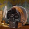 thumbnail image 3 of Natural Crystal Skull Semi precious Fine Carved Innovative Ghost Head Stone(Tiger-eye Stone), 3 of 8