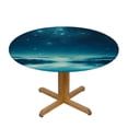 thumbnail image 3 of Acheng Starry Night Sky Round Tablecloth - Outdoor Picnic Camping and Indoor Kitchen Dining Party - 100% Polyester Fiber Waterproof 54-58, 3 of 8