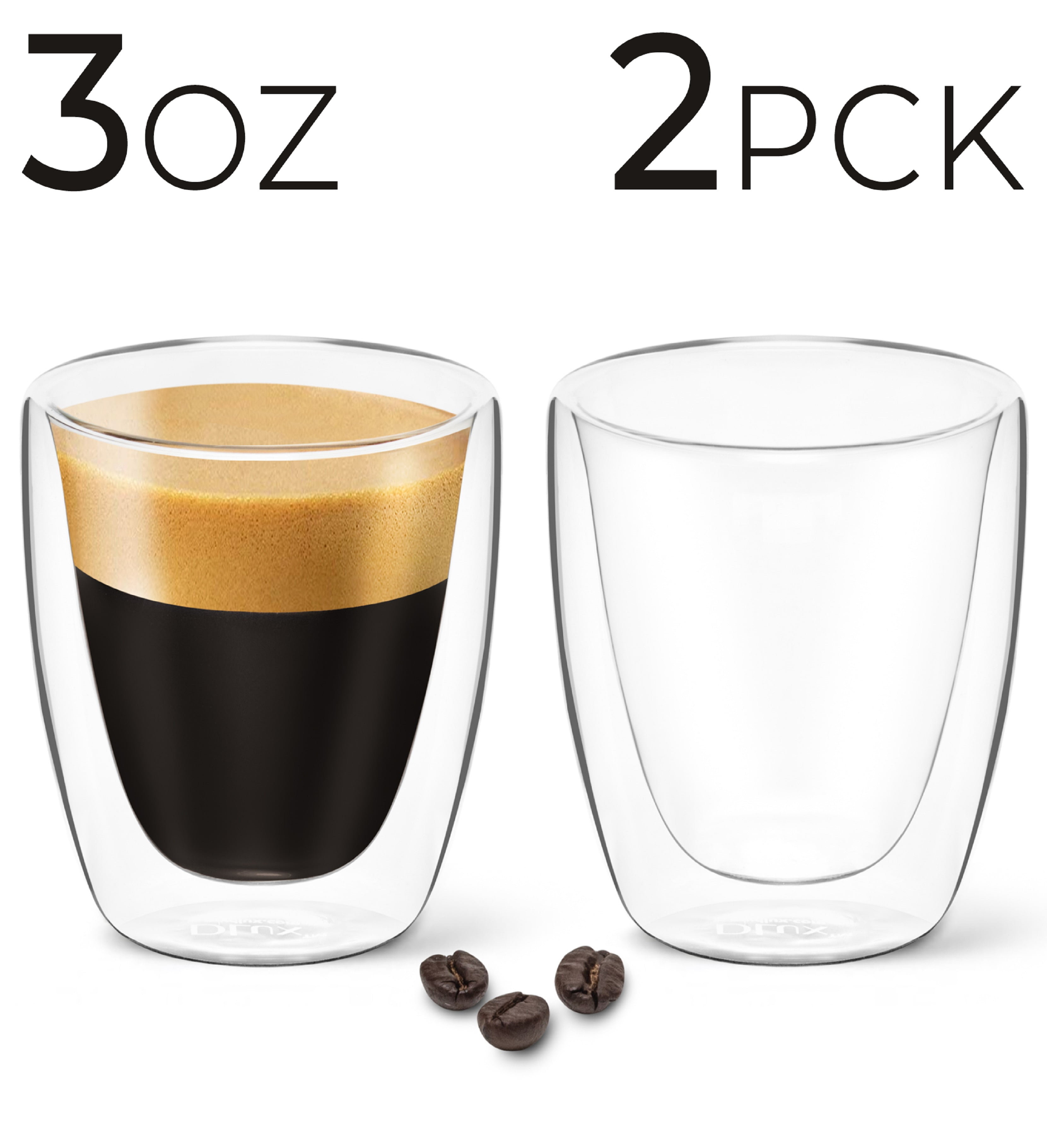 5.4 oz Lungo Cup - Pack of 2 - With Handle – DLux
