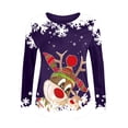 thumbnail image 4 of Hauts et Blouses d'Été pour Femmes 2023, Imprimé Décontracté de Noël, Manches Trois-Quarts, Col Rond, en Liquidation, 4 of 4