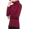 thumbnail image 4 of Womens Sweaters For Women Sweaters Casual Solid Long Sleeve Fitted Turtleneck Sweater Top Soft Polyester Fabric Suitable For School & Office Fall Sweaters For Women, 4 of 8