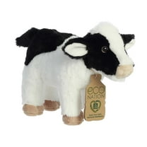 Aurora - Medium White Eco Nation - 9.5" Cow - Responsibly Made Stuffed Animal