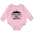 thumbnail image 2 of Inktastic Hiking Makes Me Happy Mountain Hiker Baby Fleece Bodysuit, 2 of 4