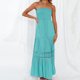 thumbnail image 4 of Vestido Sin Mangas Vestido de aleteo de mujer Vestido de patchwork bohemio Ahueca hacia fuera Vestido largo informal femenino Kuymtek Lago Azul M para Mujer, 4 of 7