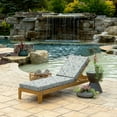 thumbnail image 2 of ARDEN Foam Outdoor Chaise Lounge Cushion, 21 x 72, made with ProFoam, Rain-proof, Fade Resistant, Pistachio Botanical, 2 of 9