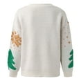 thumbnail image 6 of Cute Christmas Tree Sweaters for Women 2025 Long Sleeve Crewneck Xmas Knitted Pullover Sweater Jumper Tops, 6 of 8