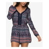XSCAPE $55 Womens New 1678 Blue Printed Elastic Waist Romper M Juniors B+B