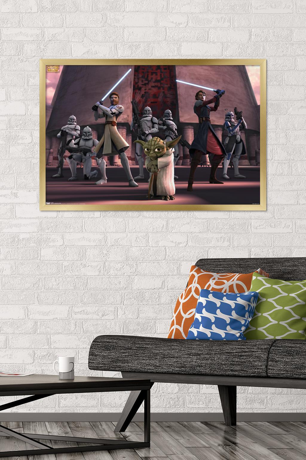 Star Wars: The Clone Wars - Group Wall Poster, 22.375" x 34", Framed - image 2 of 5