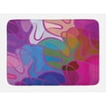 thumbnail image 1 of Abstract Bath Mat, Motley Wave Pattern with Hand-drawn Doodle Style Swirled Curly Lines Colorful, Plush Bathroom Decor Mat with Non Slip Backing, 29.5" X 17.5", Multicolor, by Ambesonne, 1 of 2