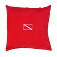 thumbnail image 2 of LOVIVER Housse de Coussin Décorative pour la Maison Motif Drapeau de Plongée Rouge, 2 of 8
