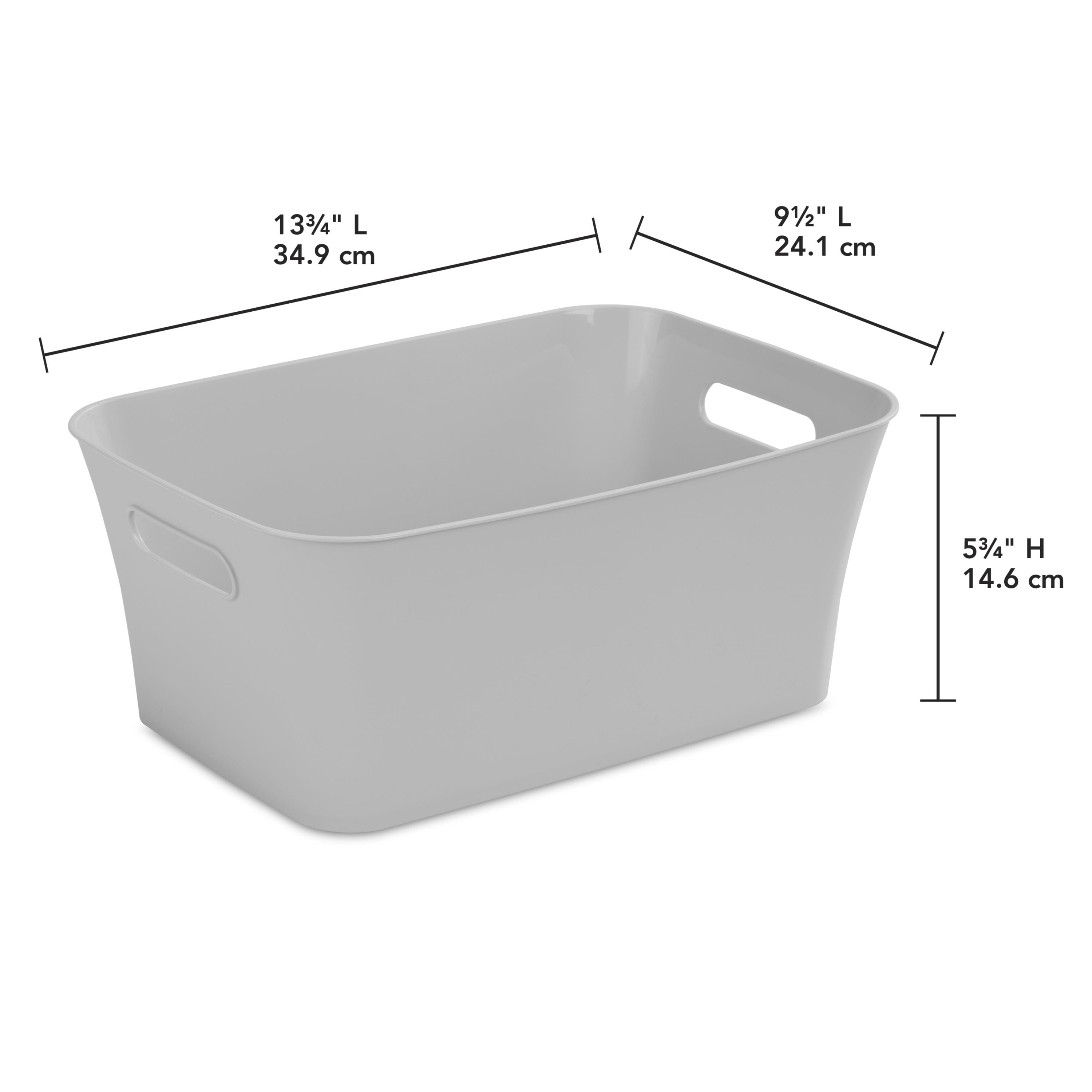 Mainstays Medium Bin Plastic, Brushed Silver