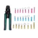 thumbnail image 5 of Kit de herramientas de engarce de casquillos para conectores de cables eléctricos aislados, engarce de trinquete autoajustable para AWG 22–10, 5 of 12