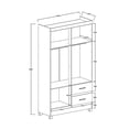 thumbnail image 4 of Ropero Skal Living Camelia 4 Puertas 2 cajones Color rustico, 4 of 4