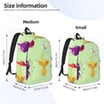 thumbnail image 3 of Lsque Pikmin Pattern Canvas Daypack, Durable Backpack, High-quality Versatile Backpack,Vintage Compact Backpack-, 3 of 6