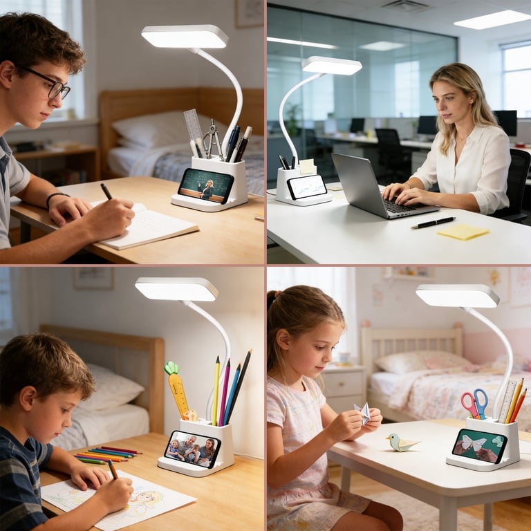 DAYBETTER LED Desk Lamp with Pen Holder and USB Port photo 8