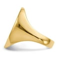 thumbnail image 3 of 14k Yellow Gold Brushed Polished Solid Back Mens Signet Ring Size 10 Ring for Men - 15.4 Grams, 3 of 6