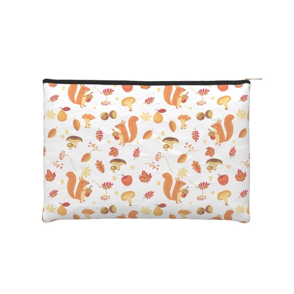 Vsdgher Squirrel InThe Forest3 DuPont paper portable toiletry bag for Women&Men Camping Outdoor Tent Home Office,Hanging Hook, Water-resistant Makeup Cosmetic Bag