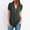 Green, variant on Zip Front Short‑Sleeve Casual Tunic V‑Neck Rollable Sleeve Chiffon Blouse Lightweight Breathable Relaxed Fit Versatile For Work Weekend Travel And Vacation Purple XXL