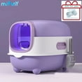 thumbnail image 2 of MiFuny Smart Cat Litter Box with Ultraviolet Sterilization Enclosed Cat Toilet Splash Proof Cat Box with Sand Leakage Pedal Pets ShopWise Round, 2 of 14