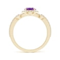 thumbnail image 2 of ANGARA Natural 1.15 Ct. Amethyst with Diamond Classic Ring in 14K Yellow Gold for Women (Ring Size: 12), 2 of 9