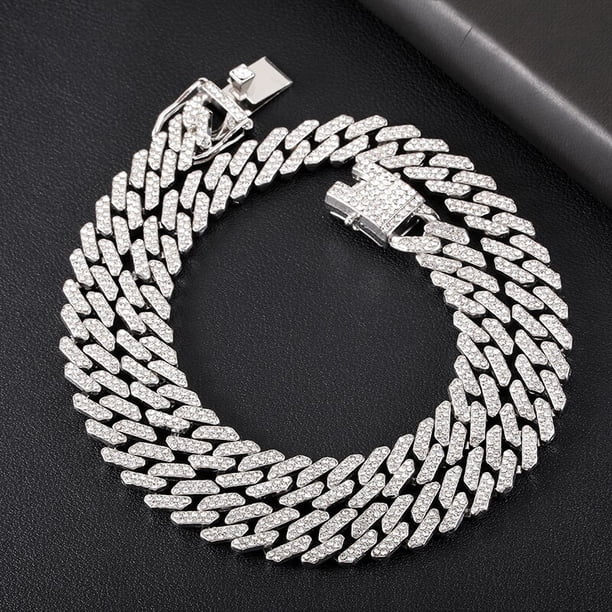 Cadena de eslabones cubanos de cadera para hombres, collar cubano helado de Miami, collares ostentosos chapados en oro, joyería de rapero de 13MM para hombres y mujeres Tan Jianjun unisex