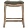 thumbnail image 3 of Elmo Bonded Leather Counter Stool Weathered Smoke Legs, Vintage Gray, 3 of 7