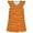 Orange, variant on REDARER Girls Striped Flutter Sleeve Dress, Soft Cotton Casual Nightgown for Summer Loungewear & Home Wear,9-10 Years