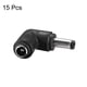 thumbnail image 3 of Adaptador de corriente de conector hembra a hembra de 90 grados, negro 15, 3 of 3